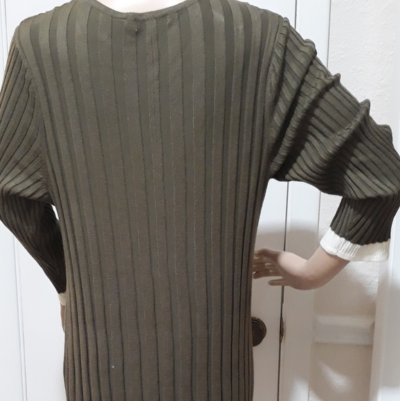 Vintage Olive Green Long sleeve Sweater Dress by J/M Dress MSRP: $65. - Picture 5 of 10